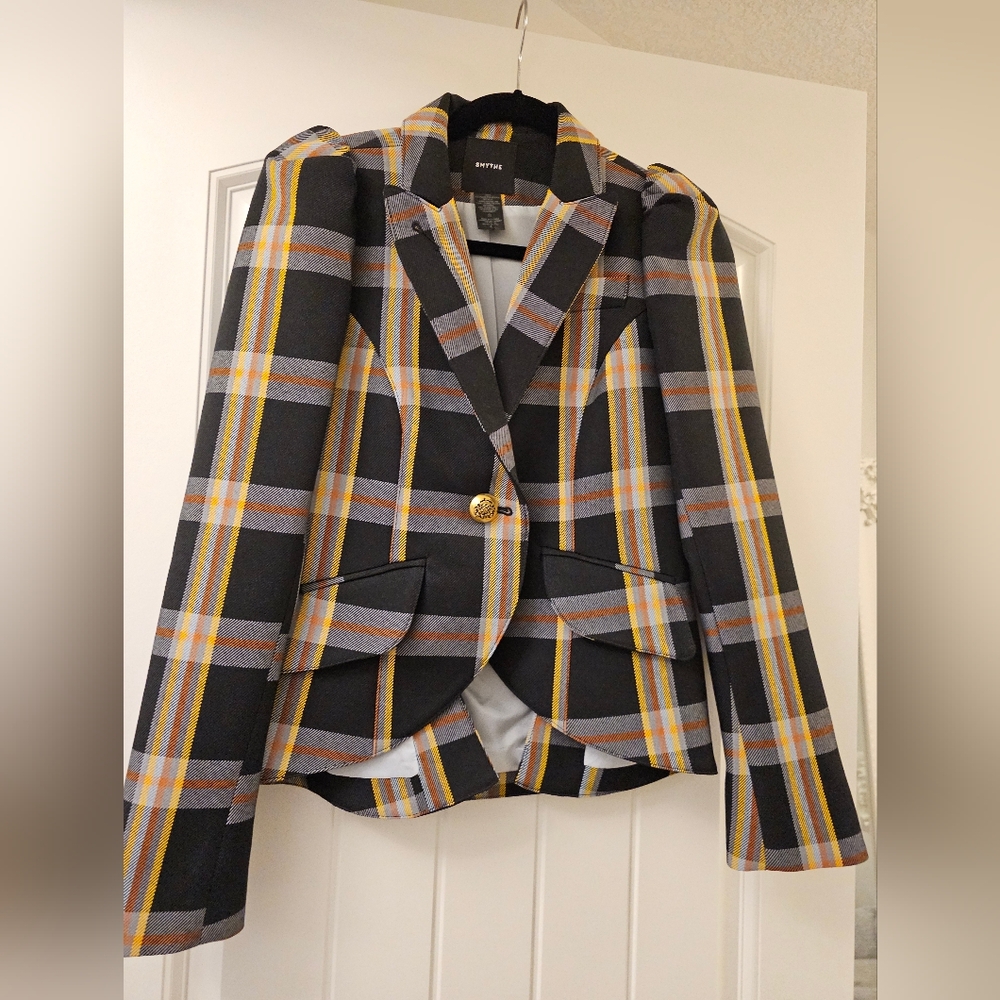 Smythe Blazer, Size 4, Plaid